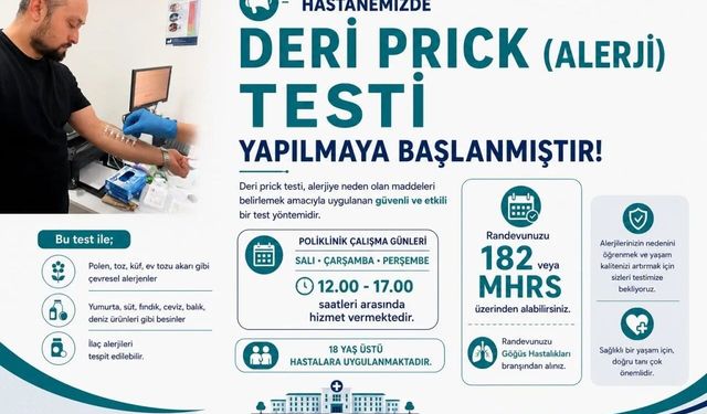 Boyabat'ta modern alerji tanı hizmeti hayata geçti