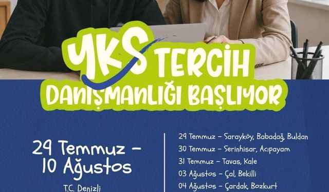 Denizli'de YKS tercih danışmanlığı hizmeti başlıyor