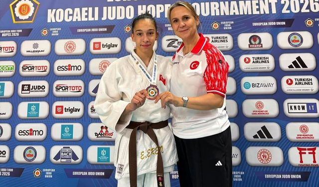 Düzceli judocu Erva Eren Avrupa üçüncüsü oldu