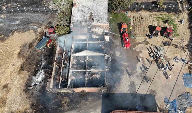 Edirne'de sigara izmariti çiftlik evini küle çevirdi: 6 kişi ölümden döndü