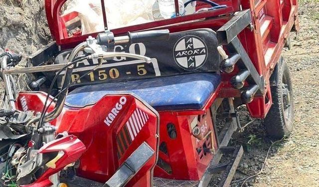 Giresun'da tarım aracı duvara çarptı: 1 ölü, 1 yaralı