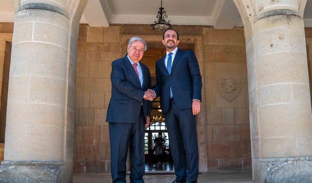 Guterres, Güney Kıbrıs Rum Yönetimi lideri Hristodulidis ile görüştü