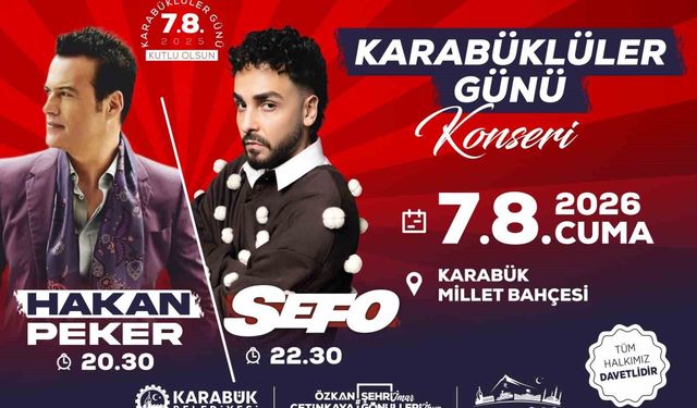 Karabüklüler Günü'nde Hakan Peker ve Sefo sahne alacak
