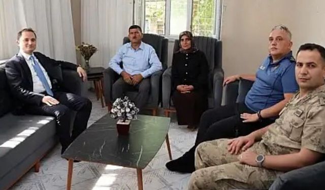 Kurtalan Kaymakamı Başara şehit aileleriyle görüştü