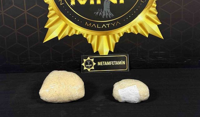 Malatya'da 1 kilo 769 gram metamfetamin ele geçirildi