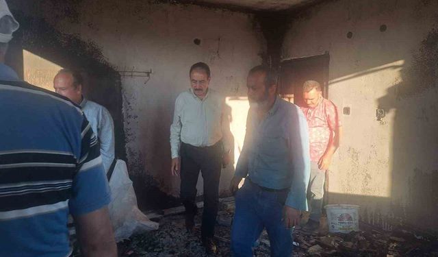 MESOB Başkanı Şevket Keskin'den yangınzede esnafa ziyaret