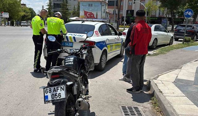 Sigortasız motosiklete trafikten men, sürücüye 85 bin lira ceza