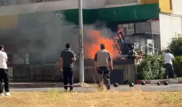 Siirt'te atık malzemelerde çıkan yangın söndürüldü
