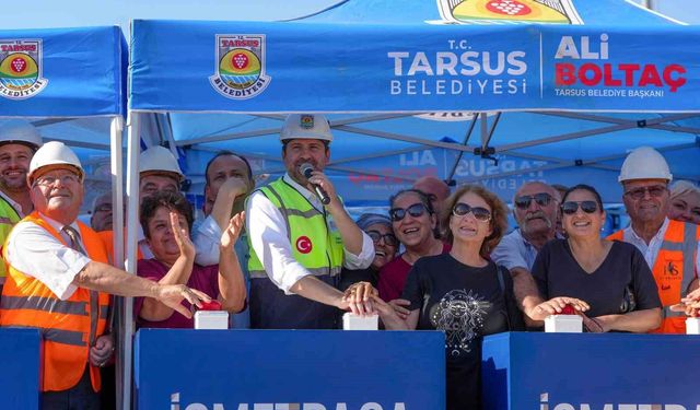Tarsus'ta yıllardır beklenen kentsel dönüşümde ilk beton döküldü