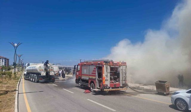 Van'da ot yangını