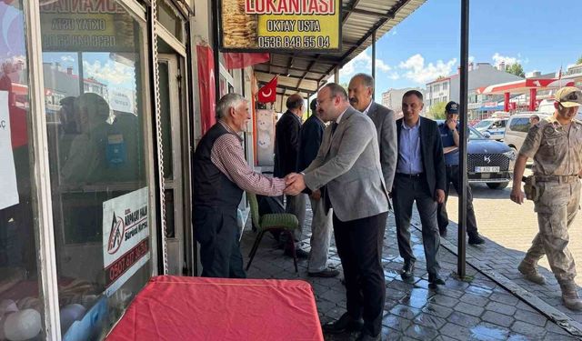 Yeni Kaymakam Güvenç'ten Arpaçay'da esnafla ilk buluşma