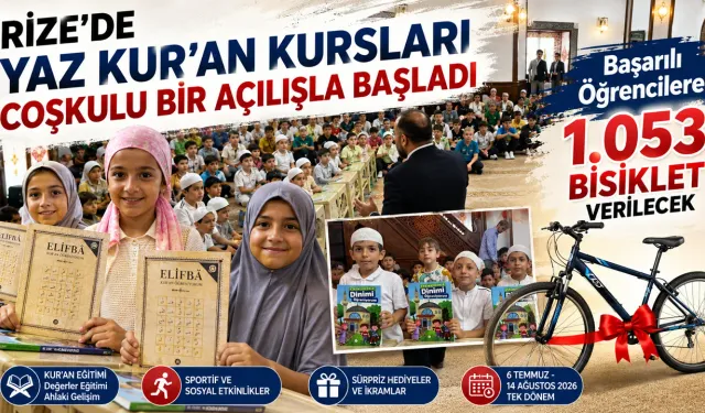 Yaz Kur'an Kursları Rize'de Coşkuyla Başladı