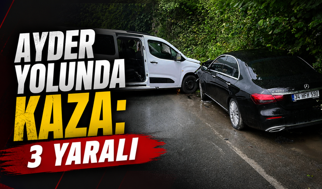 Rize Ayder yolunda kaza: 3 yaralı