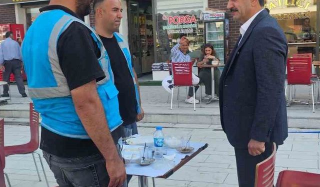 Başkan Taşkın'dan yeni çarşı esnafına ziyaret