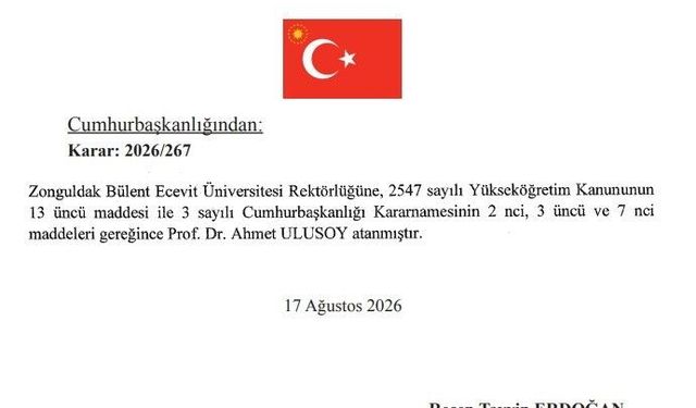 BEUN Rektörlüğüne Prof. Dr. Ahmet Ulusoy atandı