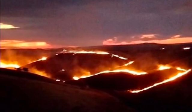 Çankırı'da etkili olan arazi yangını uzun uğraşlar sonucu kontrol altına alındı