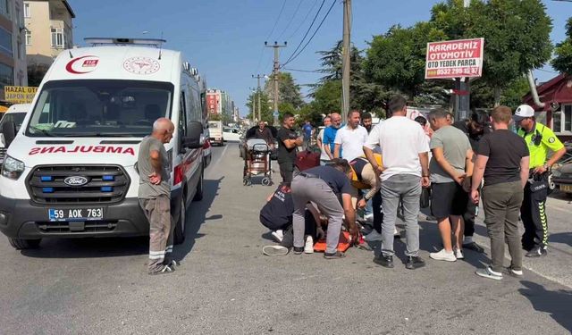 Çerkezköy'de çarpışan motosiklet sürücülerinden biri yaralandı