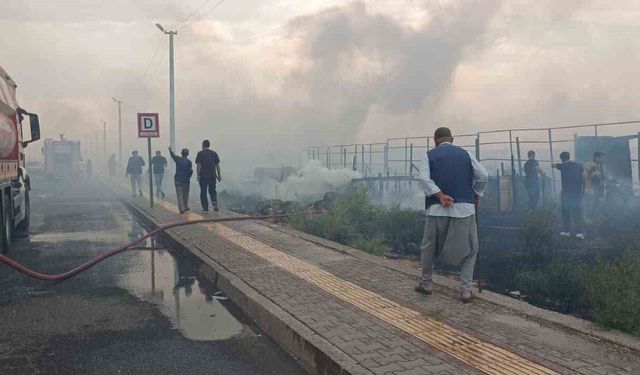 Diyarbakır'da anız yangını rüzgarın etkisiyle hayatı olumsuz etkiledi