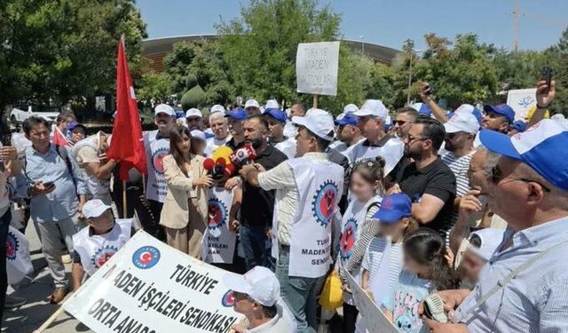 Doruk Madencilik işçilerinden Ankara Garı'na yürüyüş