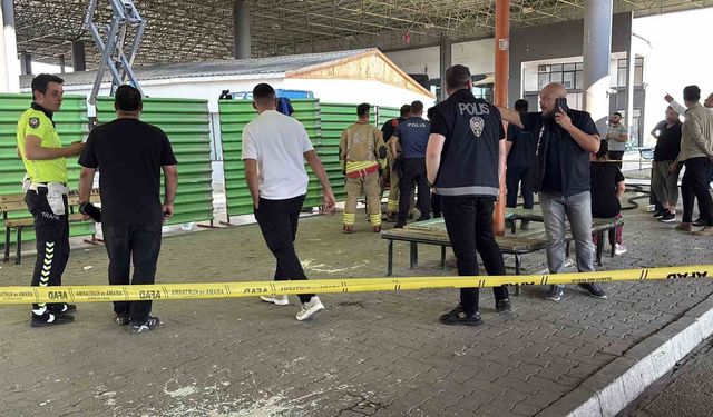 Edirne Otogarı'nda tinerli boya yangını: 2 işçi yaralandı