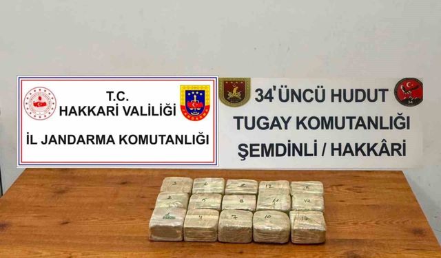 Hakkari-İran sınırında 7 kilo 720 gram eroin ele geçirildi