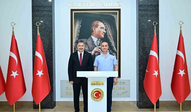 Hava Kuvvetleri Komutanlığına atanan Orgeneral Dalkıran'dan Vali Yılmaz'a veda ziyareti