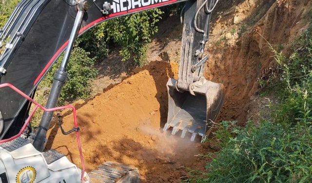 Heyelan bölgesinde çalışmalar sürüyor