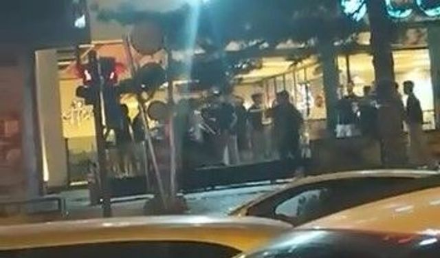 İki grup arası kavga kamerada