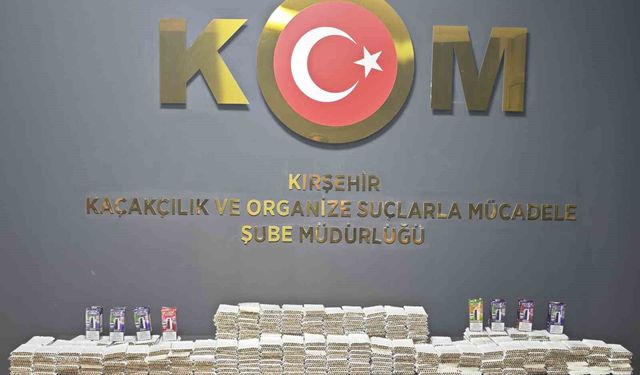 İş yeri aramasında 7 bin 420 adet doldurulmuş makaron ele geçirildi