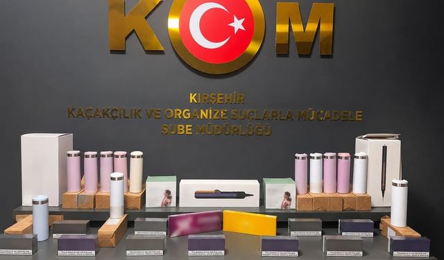 Kırşehir'de 130 paket ısıtılmış tütün ürünü ele geçirildi