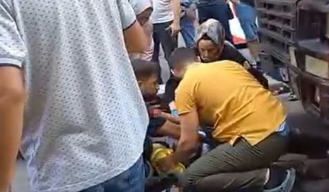Küçükçekmece'de hafriyat kamyonunun çarptığı yaya ağır yaralandı