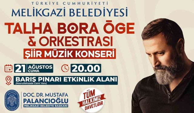 Melikgazi'de şiir ve türkü dolu geceye davet