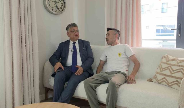 Rektör Kızıltoprak'tan 18 yıl sonra yeniden uyuyabilen Gazi Mehmet Tüfek'e anlamlı ziyaret