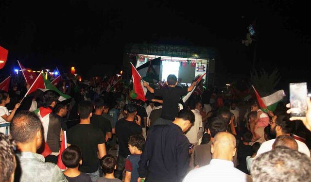 Şanlıurfa'da 'Filistin Konvoyu' mitingine yoğun ilgi