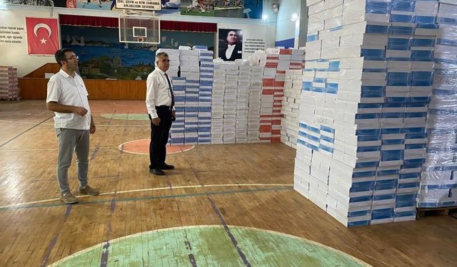 Söke'de ücretsiz ders kitaplarının dağıtım hazırlıkları sürüyor