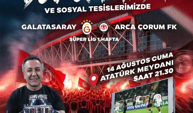 Sungurlu'da Çorum FK'nin maçları dev ekrana taşınacak
