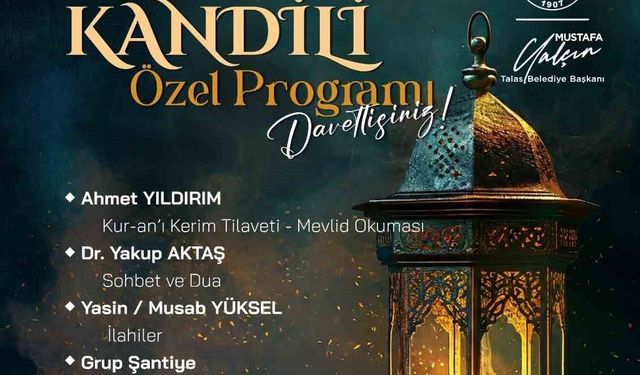 Talas'ta Mevlid Kandili özel programı