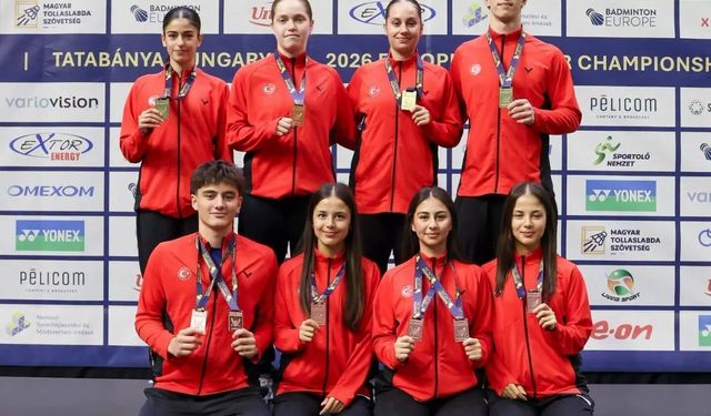 Türkiye, Avrupa Gençler Badminton Şampiyonası'nda 2 altın, 2 bronz madalya kazandı