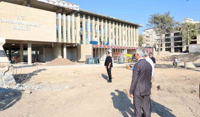 Vali Ünlüer, yeni hükümet konağı inşaatını inceledi