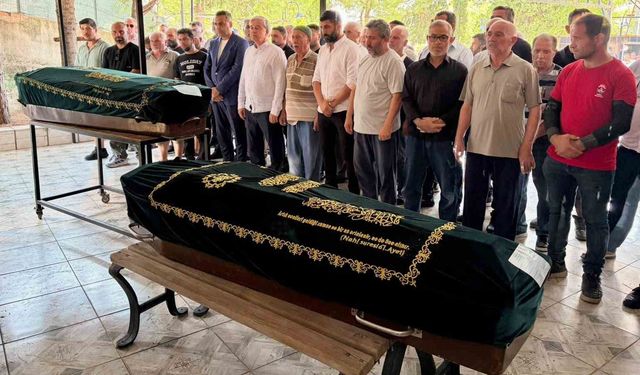 Yangında hayatını kaybeden anneanne torun son yolculuğuna uğurlandı