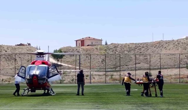 78 yaşındaki hasta hava ambulansıyla Malatya'ya sevk edildi