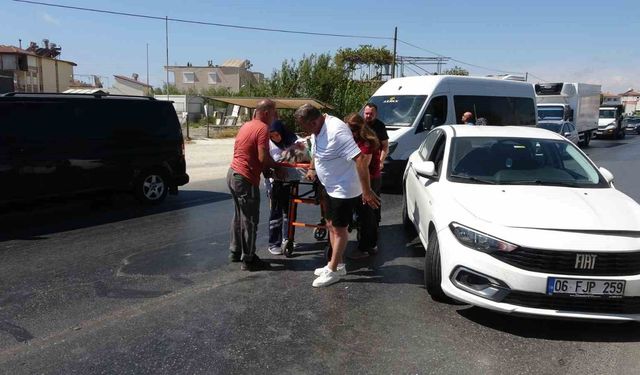 Akaryakıt tankeri otomobille çarpıştı: 1 yaralı