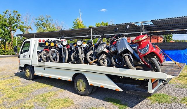 Aksaray'da 16 motosiklet trafikten men edildi