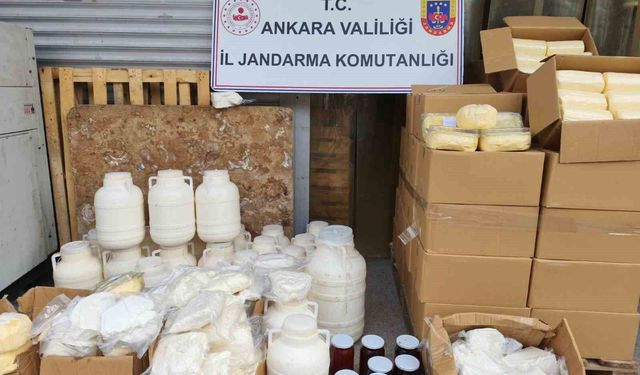 Ankara'da sahte gıda operasyonu: 838 kilogram süt ve süt ürünü ele geçirildi
