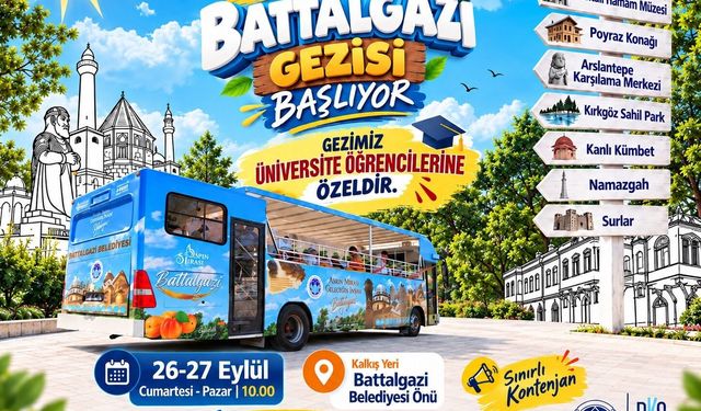 Battalgazi Belediyesinden üniversite öğrencilerine tarih ve kültür gezisi