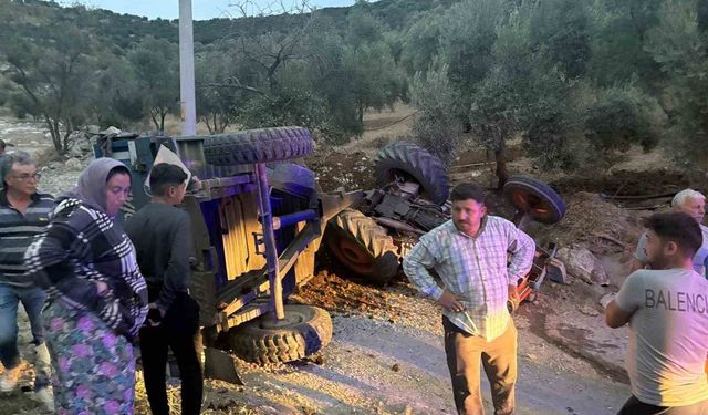 Bozdoğan'da traktör devrildi: 1 yaralı