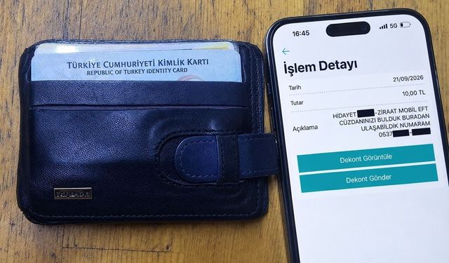 Bulduğu cüzdanın sahibine ulaşmak için 10 TL gönderdi