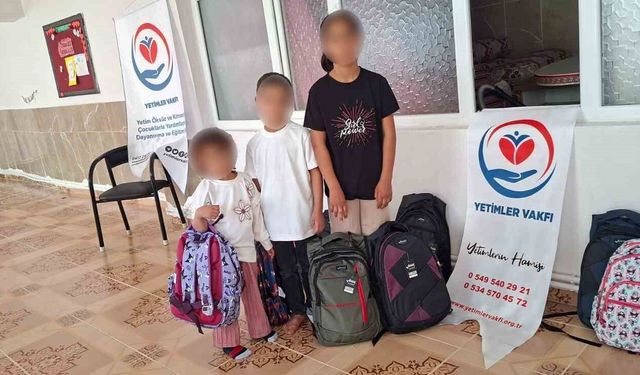 Çermik'te 43 yetim öğrenciye kırtasiye yardımında bulunuldu