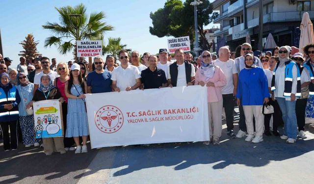 Çiftlikköy'de sağlıklı yaşam için yürüdüler