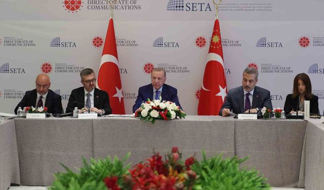 Cumhurbaşkanı Erdoğan, ABD'li düşünce kuruluşu temsilcileriyle buluştu